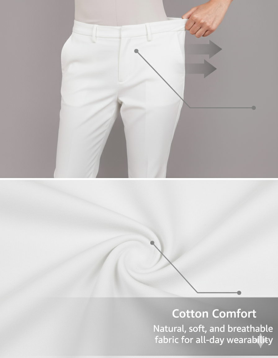 Green Comfort Cotton Trousers