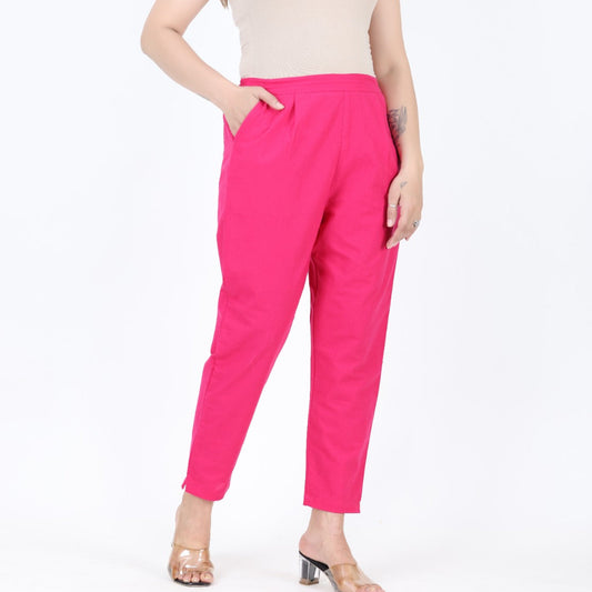 Pink Comfort Cotton Trousers