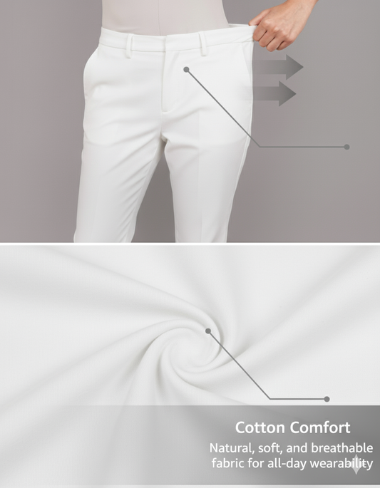 Black Comfort Cotton Trousers